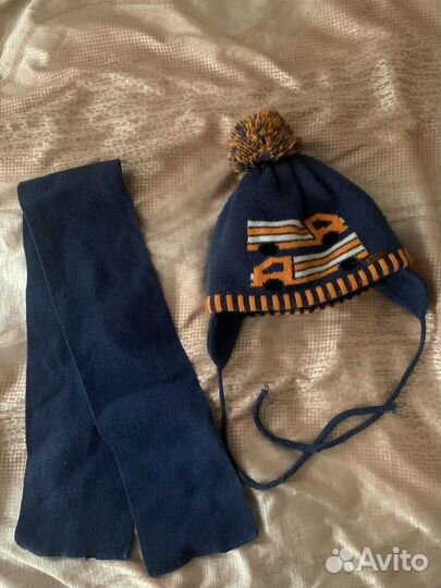 Комплект шапка и шарф для мальчика