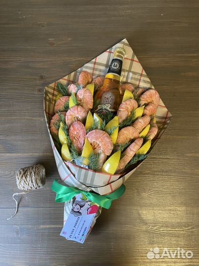 Букет из креветок, морепродуктов