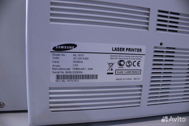 Принтер лазерный Samsung ML-1615, чб, A4