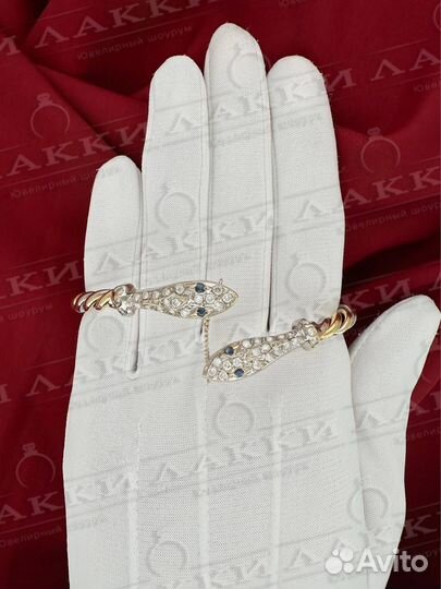 Золотой браслет с бриллиантами 750 / 18.31 гр