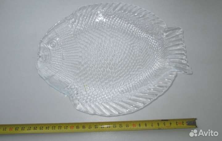 Ваза низкая плоская. фруктовница и др., рыба, СССР