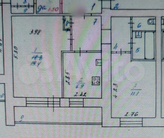 2-к. квартира, 48 м², 6/9 эт.