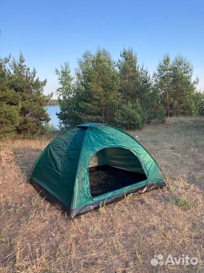 Туристическая палатка 2x2 Zevs Зелёная / Камуфляж