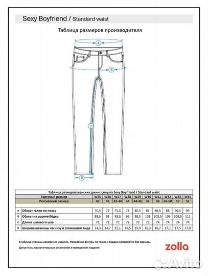 Джинсы zolla plus size