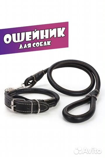 Ошейник для собак с поводком