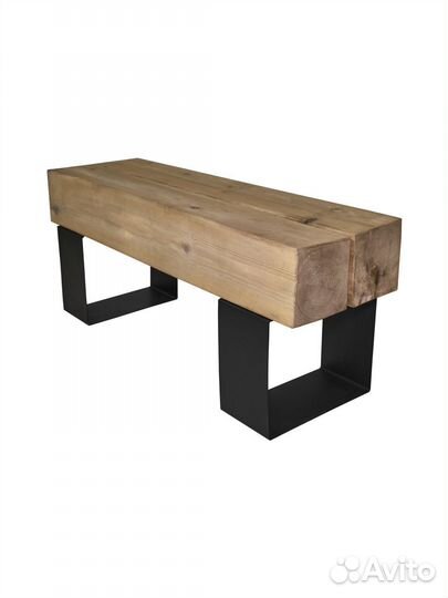 Скамейка садовая из бруса 150х150