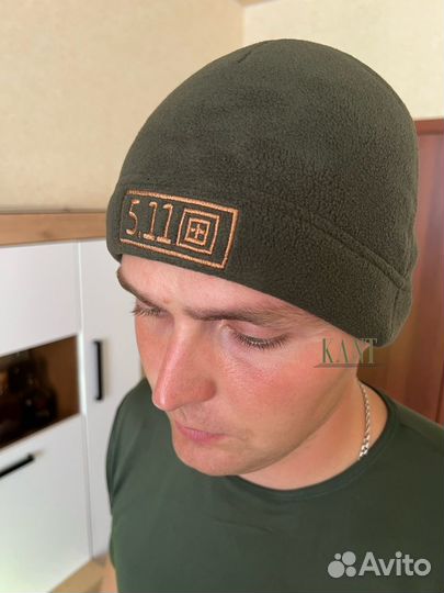 Шапка флисовая тактическая 5.11 (зеленый)
