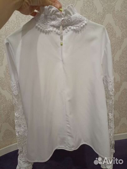 Блузка белая школьная 140