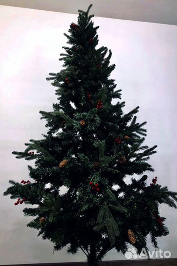 Елка искусственная литая с рябиной