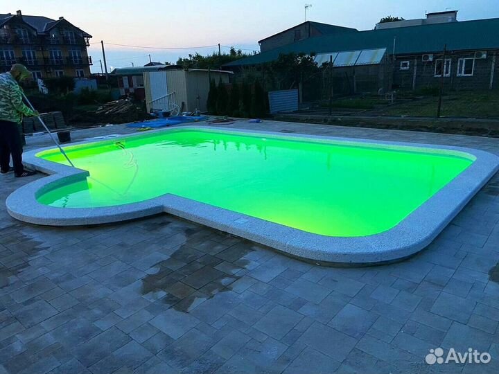 Бассейн 7x4 из полипропилена