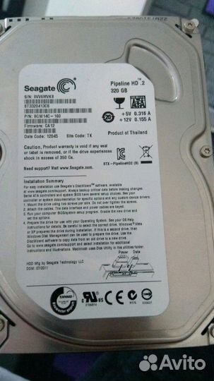 Жёсткий диск HDD 320GB 7200 2 шт