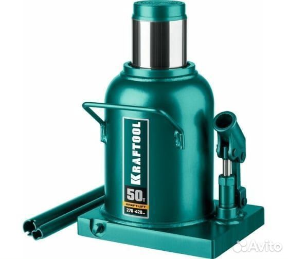 Бутылочный домкрат kraftool, 50т, 270-420 мм