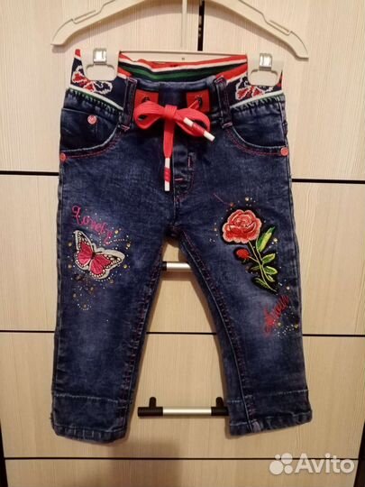 Джинсы детские для девочки 74-80