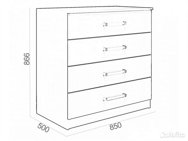 Комод шириной 85см