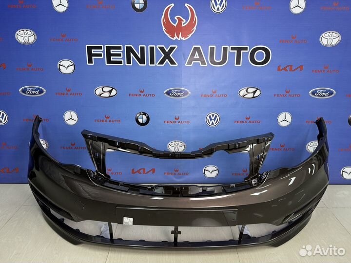 Бампер передний Kia Rio 3 с 15-17 г. Коричневый