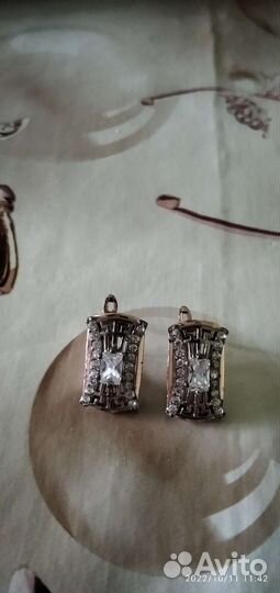Позолоченные серьги