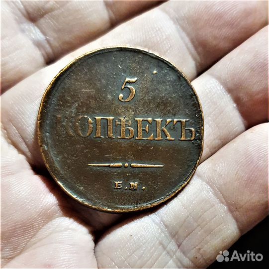 5 копеек 1834 ем фх (Биткин #489) Царские монеты