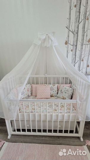 Бортики+покрывало/одеяло в детскую кроватку