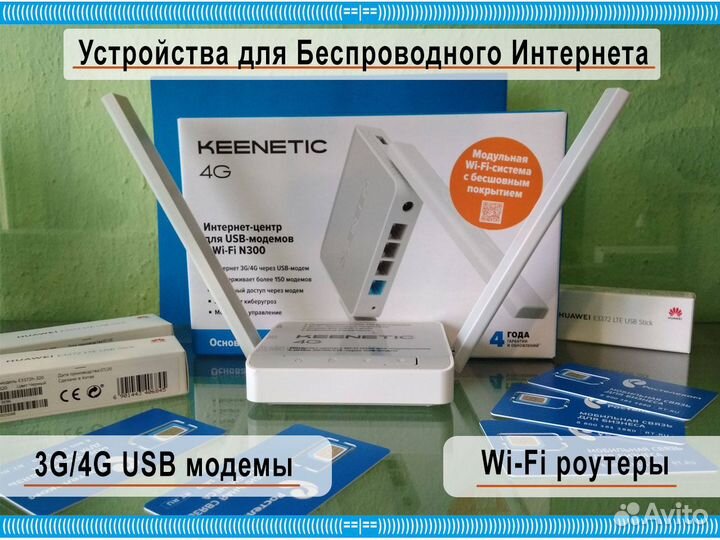 Антенна для 4G модема Интернет на любой объект