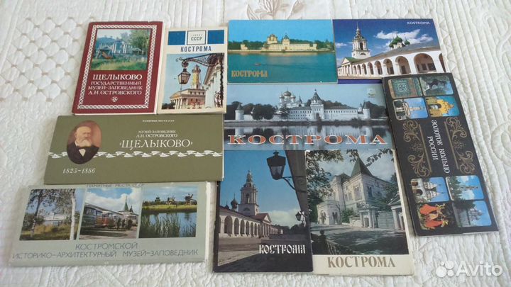 Наборы открыток СССР: иск-во,города,кухня,открытки