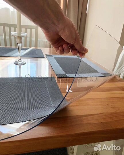 Мягкое стекло/прозрачная силиконовая скатерть