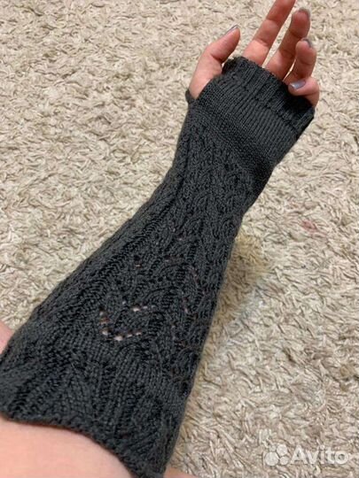 Вязаные митенки