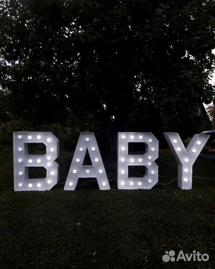 Фотозона для гендер пати, baby буквы обьемные