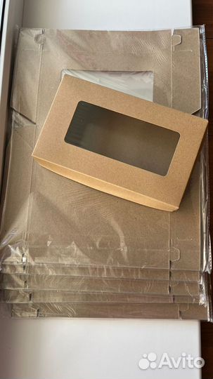 Крафт коробочка с окном