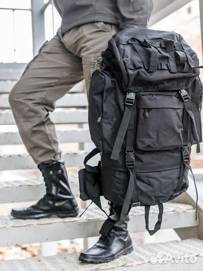 Рюкзак тактический станковый 75 л., чёрный