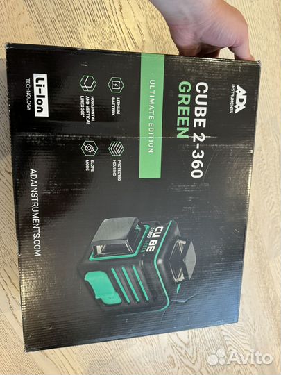 Лазерный уровень ADA cube 2-360 Green Ultimate Edi