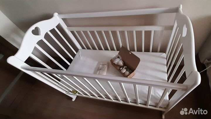 Кроватка Incanto Sofi колесо-качалка с матрасом