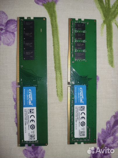 Оперативная память ddr4 2x8gb crucial 2666