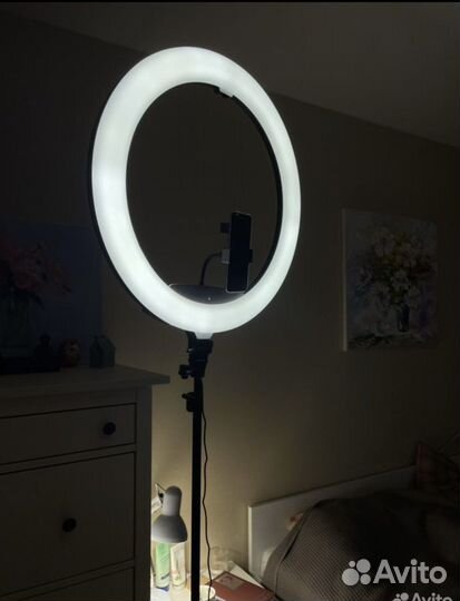 Кольцевая лампа 56 см цветная Rgb