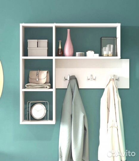 Новая настенная вешалка, цвет белый