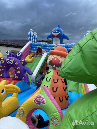 Надувной батут дельфин