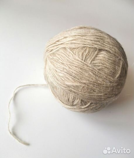 Пряжа пуховая козья ручного прядения 116 г