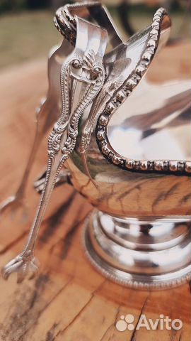 Серебряные щипцы для сахара