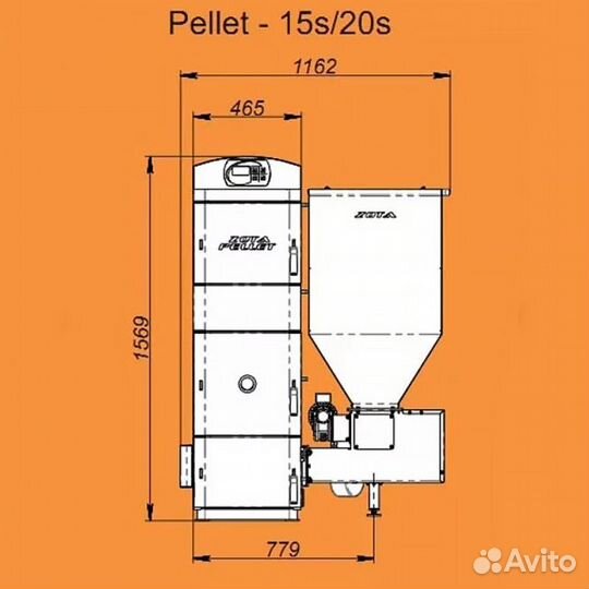 Котел пеллетныйzota Pellet 20 S