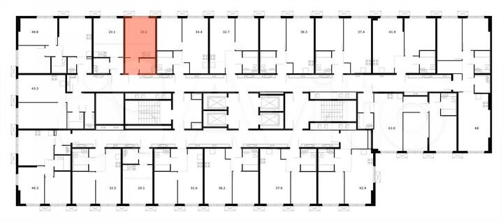 Квартира-студия, 20,2 м², 17/33 эт.