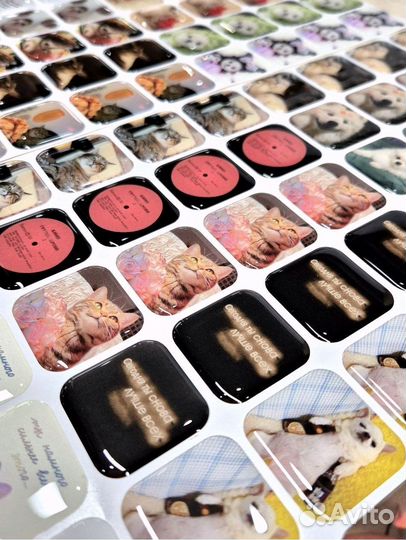 Объемные 3D стикеры наклейки