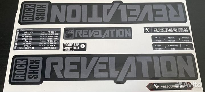 Наклейки для вилок RockShox