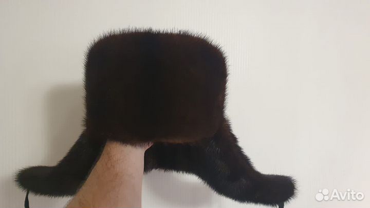 Мужская шапка ушанка норковая