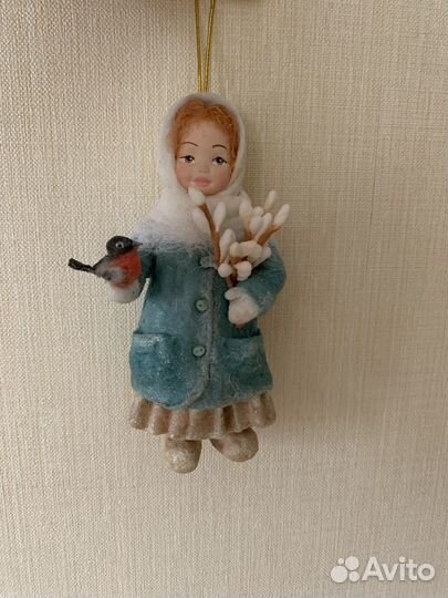 Ватные елочные игрушки