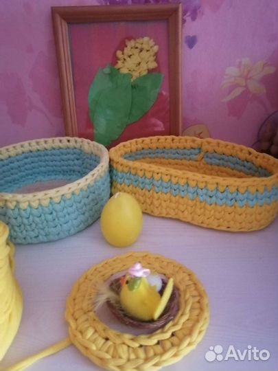 Милые корзиночки для украшения интерьера