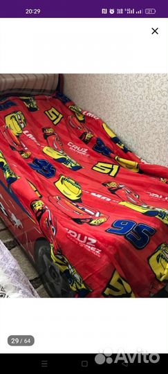 Шторы и плед Тачки