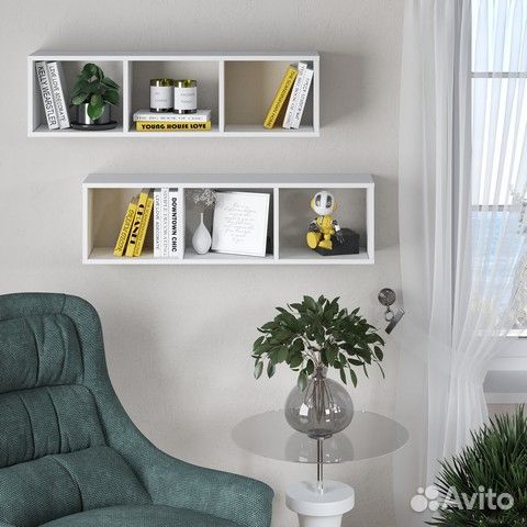 Настенная полка пд-3 Белая