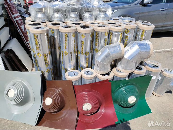 Сэндвич труба для дымохода (150*220 0.8мм нерж)