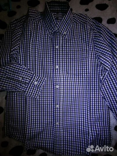 Хруст. хлопок.Красивая Рубашка(длин. рукав) 10-12л