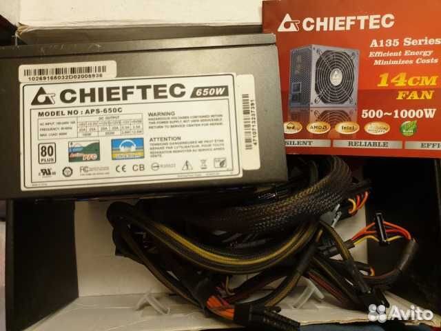 Блок питания Chieftec APS-650C,aPFC,80+,Fan 135 mm