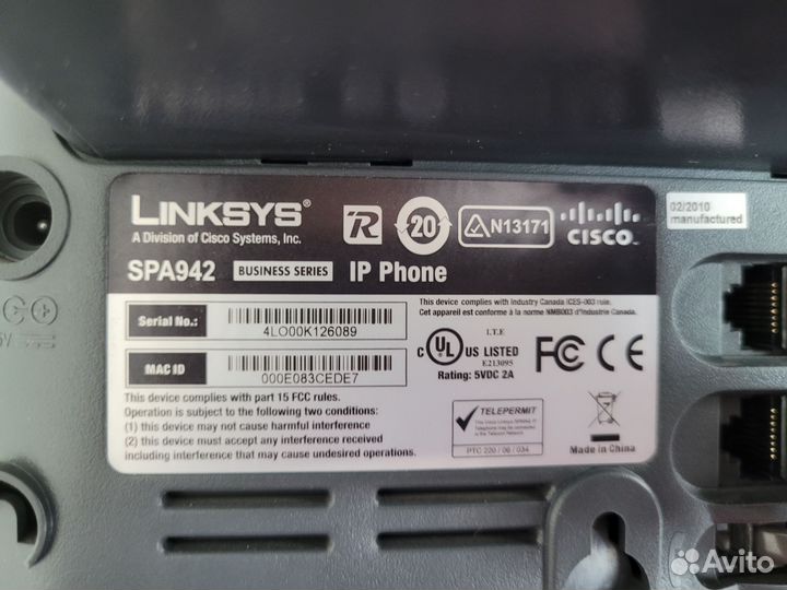 IP Телефон Linksys Cisco SPA922
